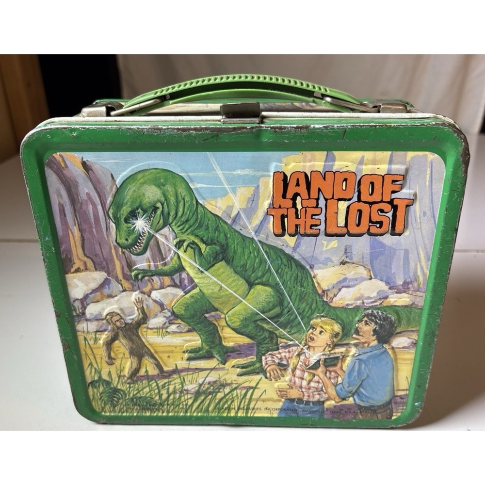 Vintage Land of The Lost Metal Lunchbox And Thermos